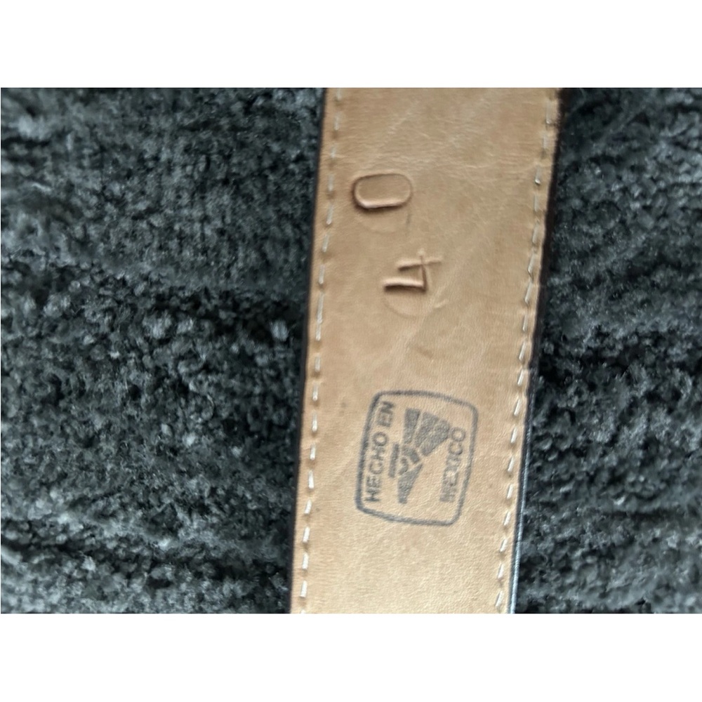 Mexican Made Leather Belt With Matching Buckle Size 40 - Picture 10 of 10